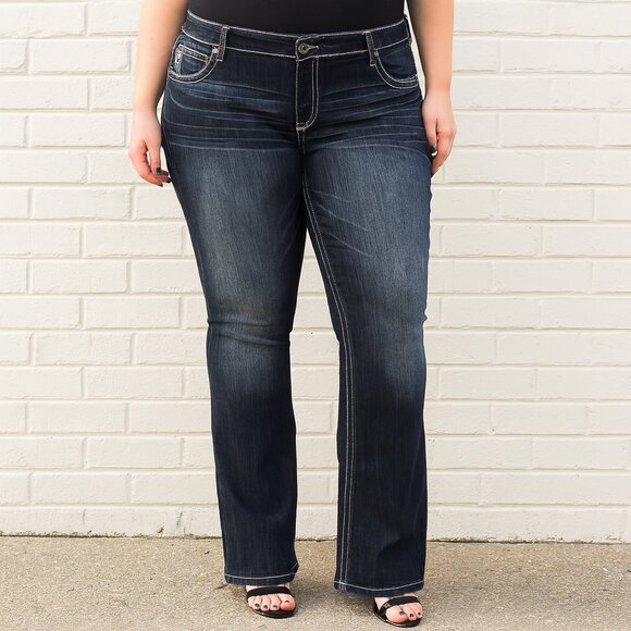Ariya Jeans Boot Cut Faded Medium Wash Size 13/14 S - Picture 1 of 14